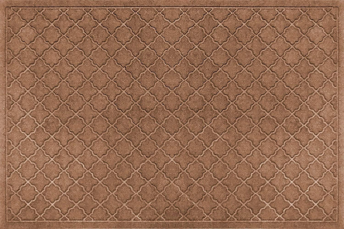 WaterHog Heavy Duty Doorway Mat, 3' x 5', Made in USA, Durable & Skid-Resistant Entryway Mat, Water-Trapping, Indoor/Outdoor Decorative Floor Covering, Cordova Collection, Dark Brown