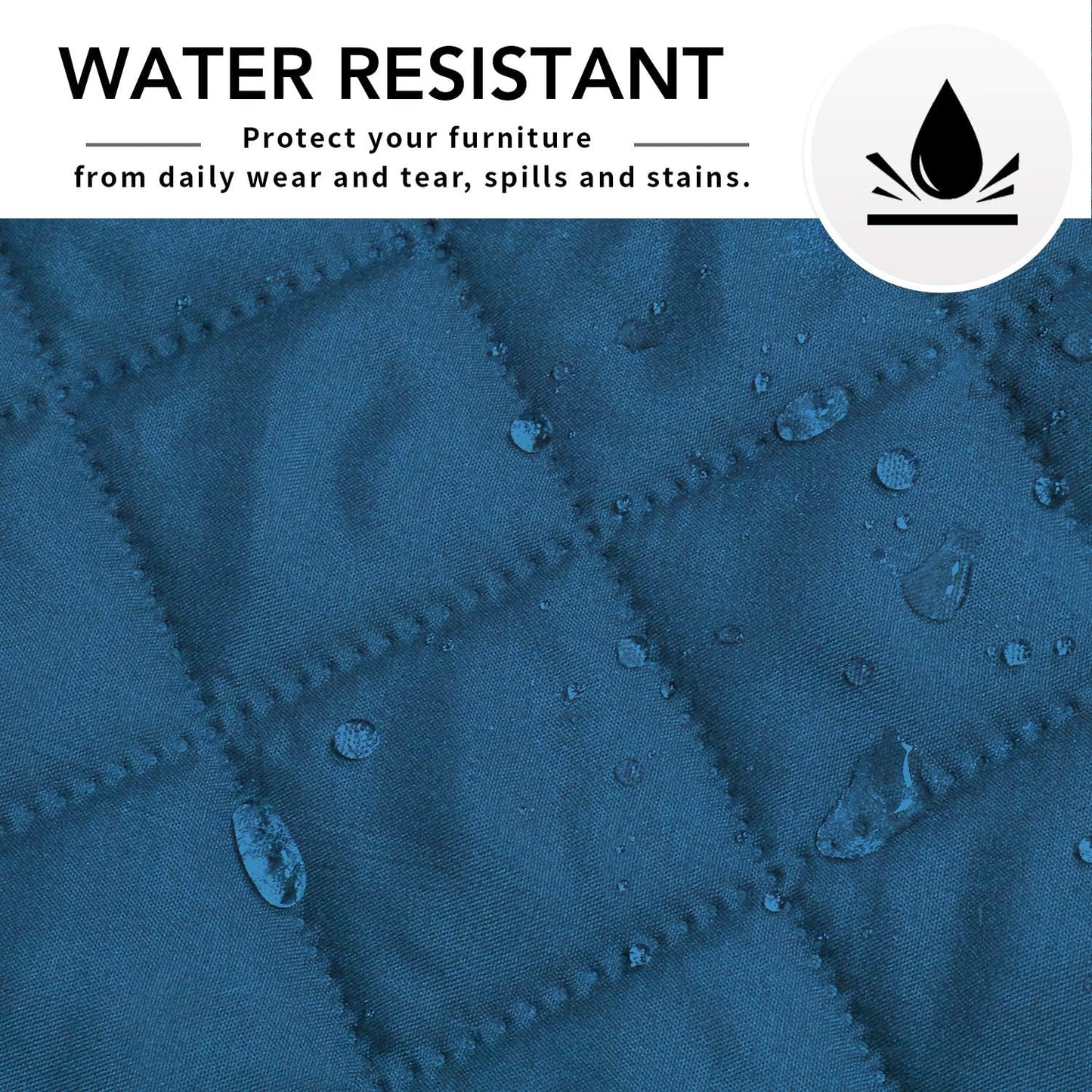 Easy-Going Sofa Slipcover L Shape Sofa Cover Sectional Couch Cover Furniture Protector Mat for Pets Dog Cat (Large,Peacock Blue/Peacock Blue)
