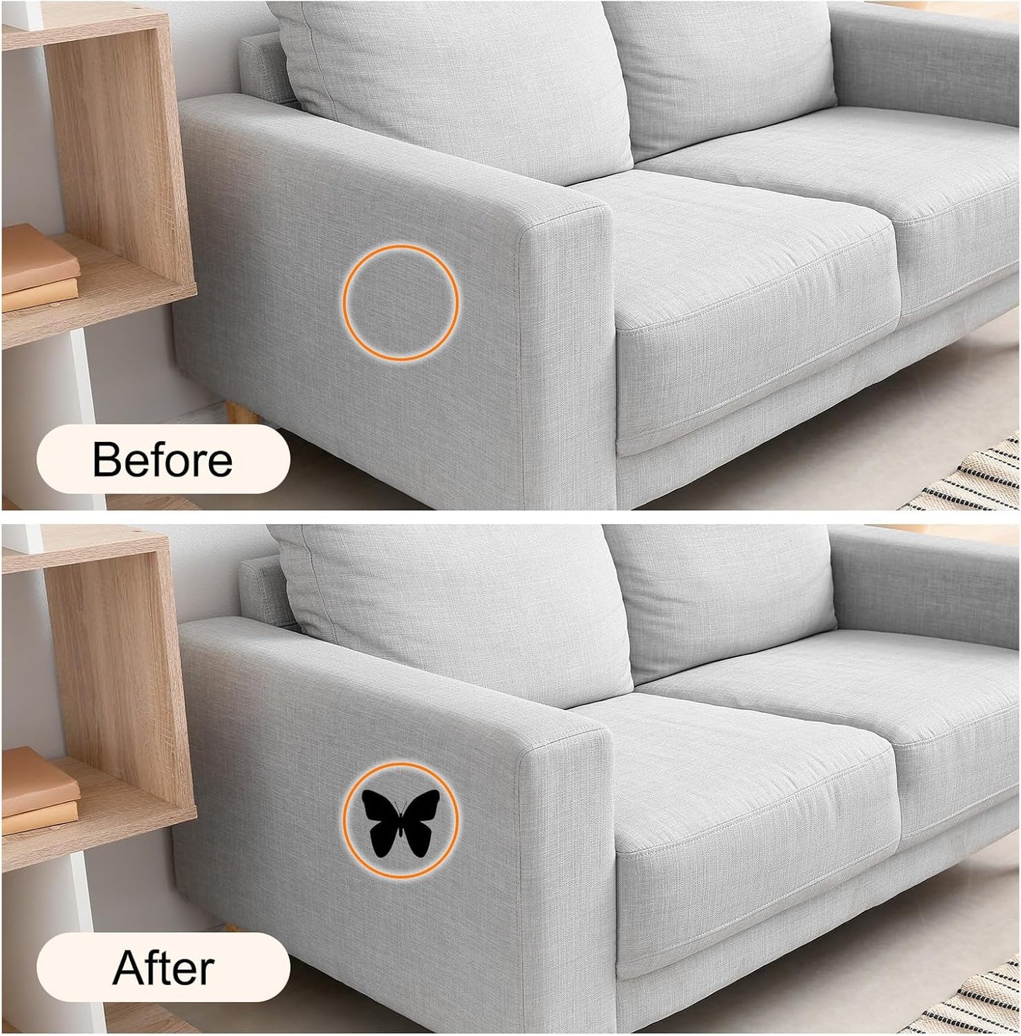 Repair Patches Repair Tape Self-Adhesive DIY Repair Patch Linen Gear Patch for Sofa, Furniture, Chair, Clothing,Tents,3.5x79 Inch,Light Khaki
