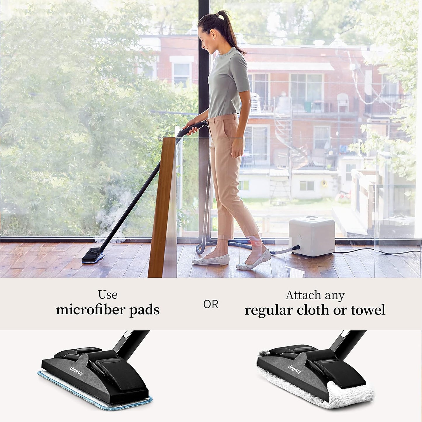 Dupray Neat Steam Cleaner with 17-Piece Kit – Powerful, chemical-free cleaning for floors, cars, tiles, upholstery, kitchen appliances, grout, and more. *Kills 99.9% of Bacteria & Viruses