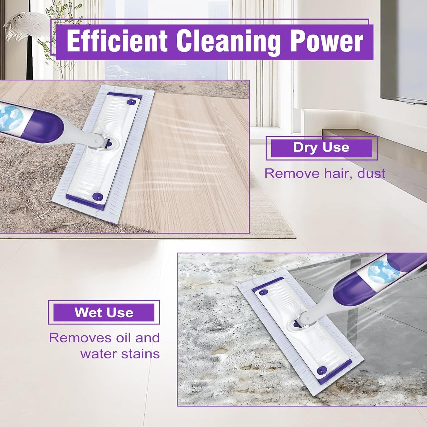 30 Pack Power Mop Refills Pad for Swiffer Power Mop, Disposable Spray Wet Pad Refills for Swiffer Power mop Multi-Surface &Wood Mopping Pad Refills