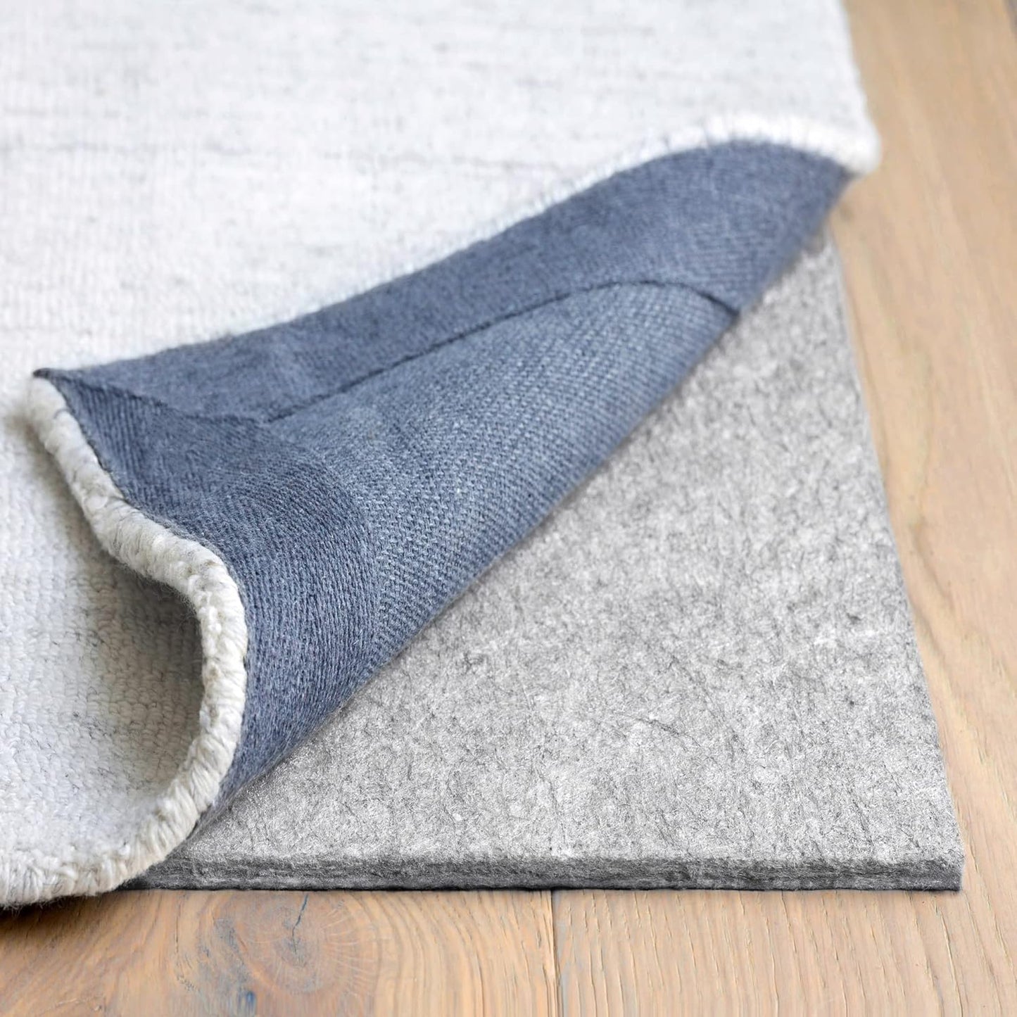 RUGPADUSA - Dual Surface - 10'x14' - 3/8" Thick - Felt + Rubber - Enhanced Non-Slip Rug Pad - Adds Comfort and Protection - for Hard Surface Floors