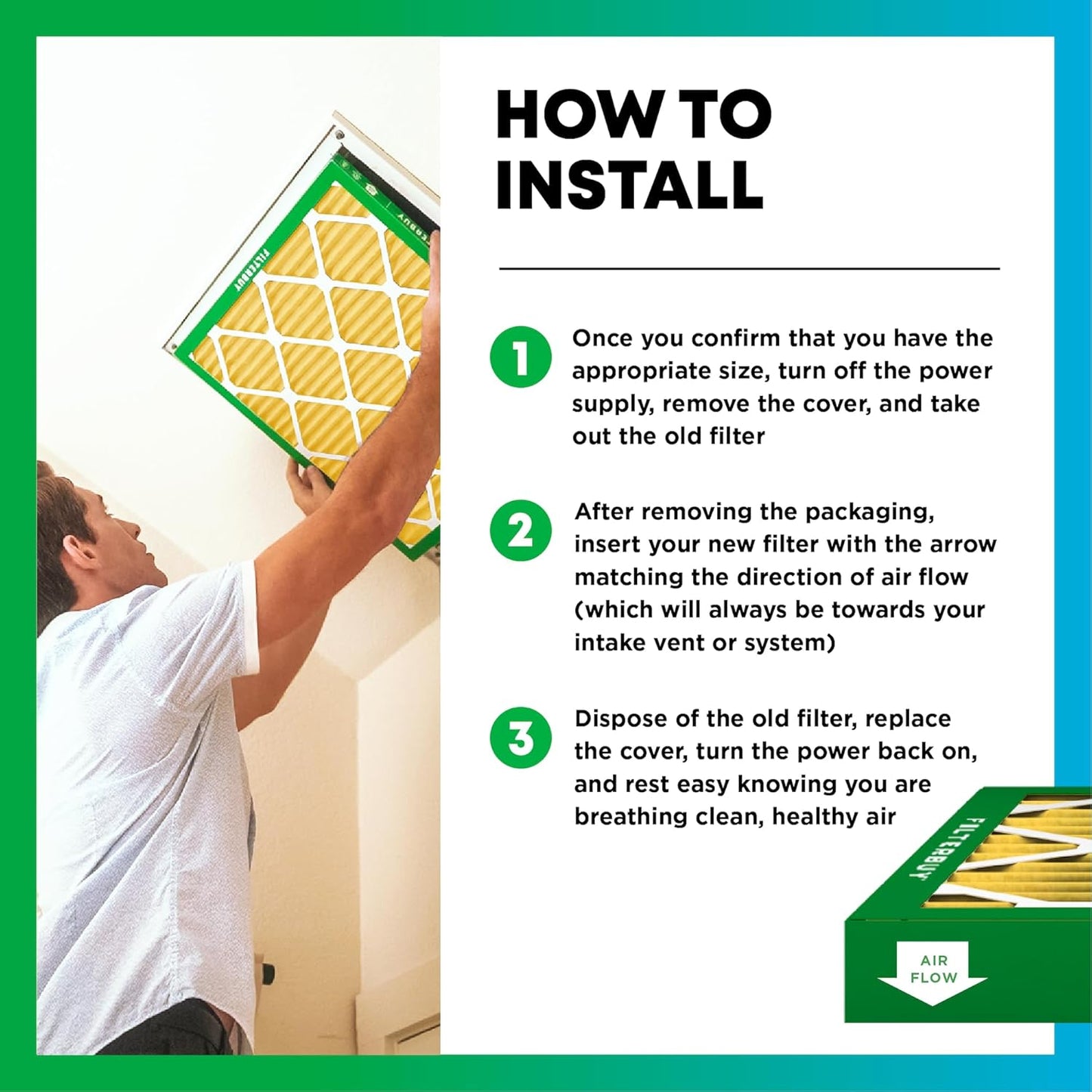 Filterbuy 20x30x2 Air Filter MERV 11 (MPR 1200) Allergen Defense Replacement (4-Pack), Electrostatic Pleated HVAC AC Furnace Filters, Made in USA (Actual Size: 19.75 x 29.75 x 1.75)