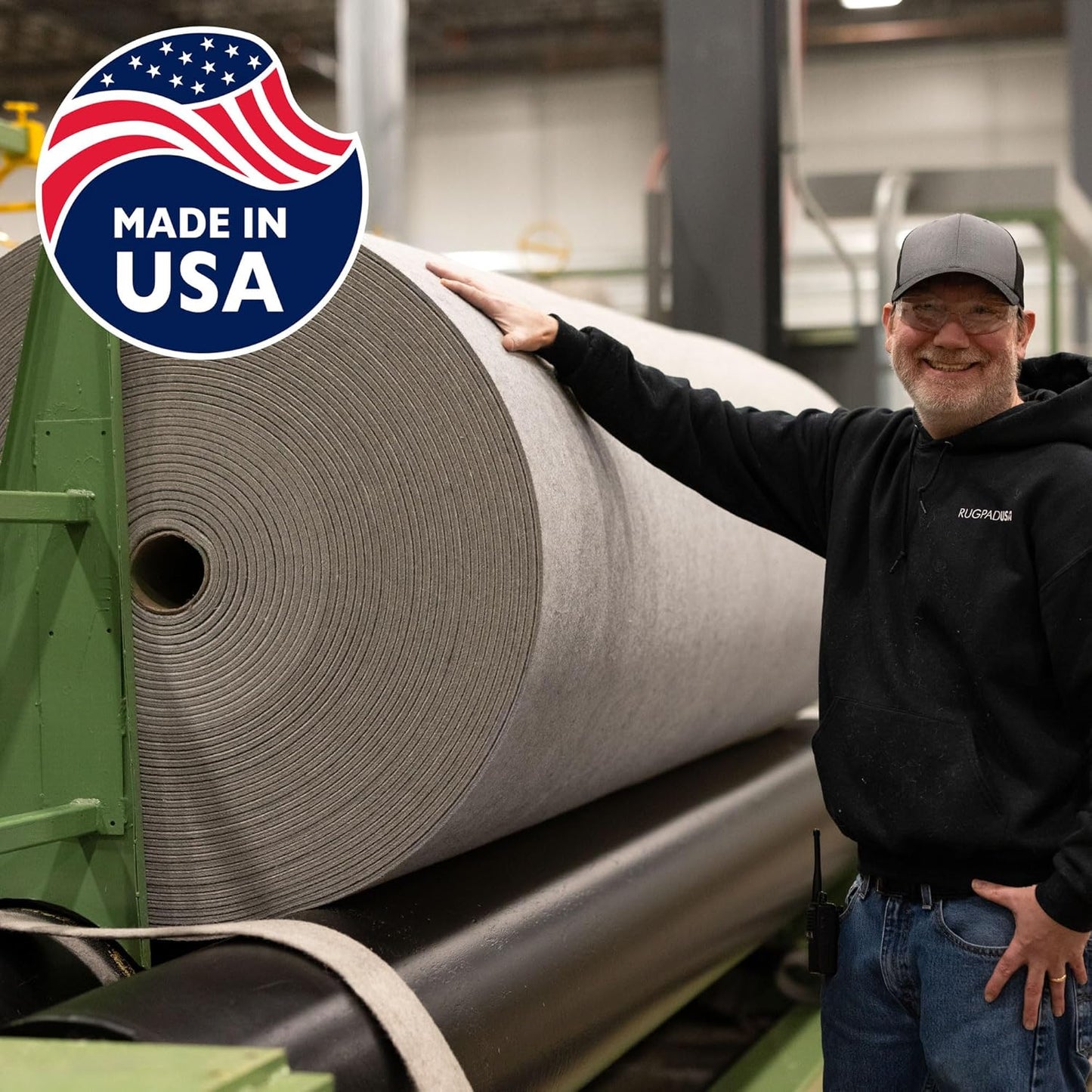 RUGPADUSA - Eco-Plush - 12'x18' - 3/8" Thick - 100% Felt - Extra Cushioned Rug Pad - Available in 3 Thicknesses, Many Custom Sizes