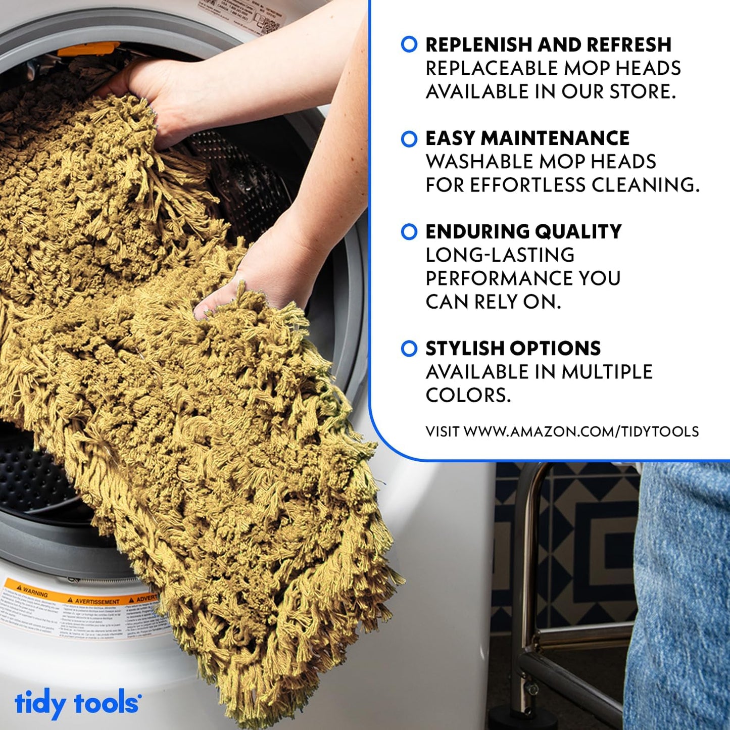 24 Inch Yellow Commercial Dust Mop & Floor Sweeper with Extendable Handle – Mop for Hardwood, Tile, and Concrete Floor Cleaning