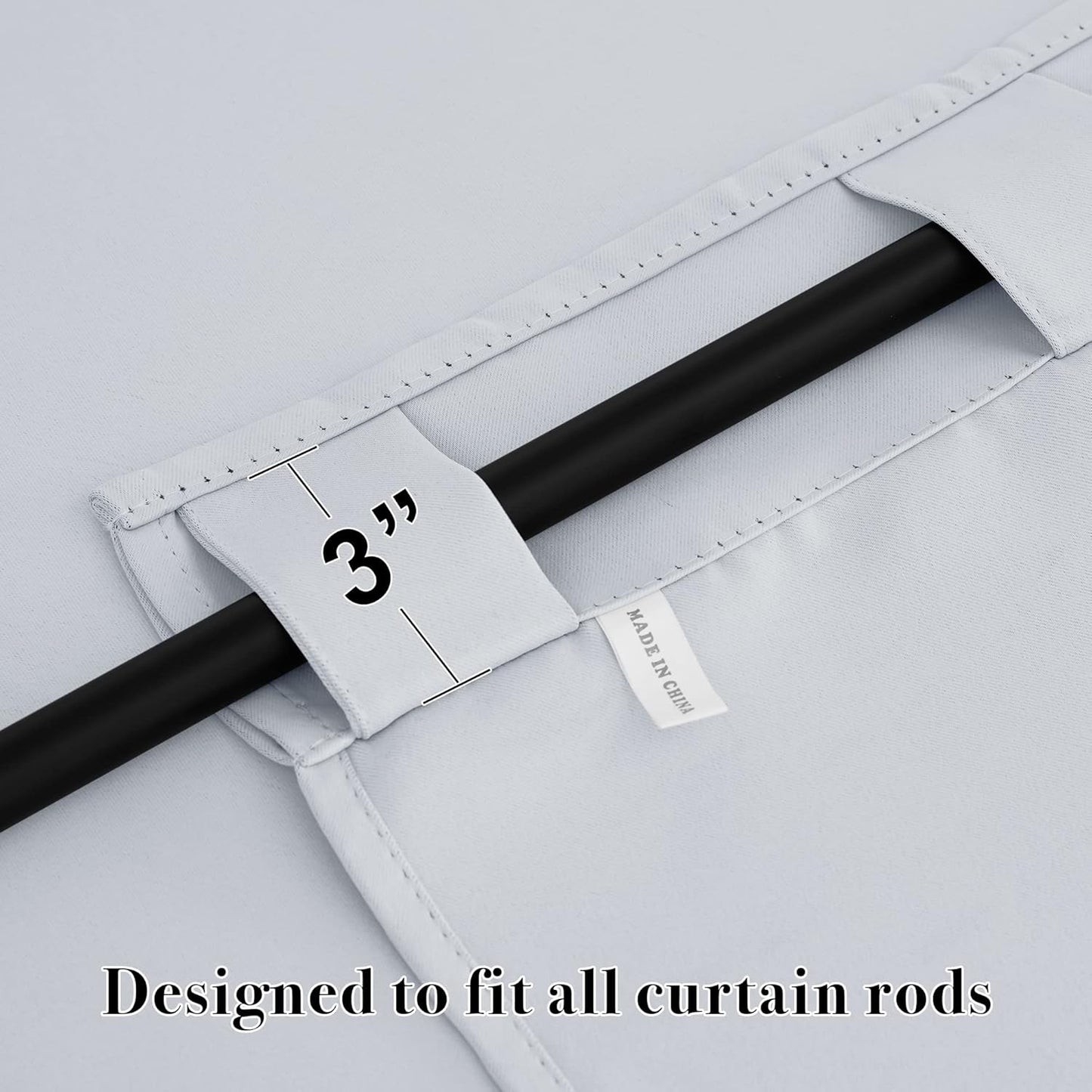 RYB HOME Bathroom Curtains Blackout - Thermal Insulating Privacy Small Window Curtains Short for Bedroom Basement Kitchen Kids Nursery Cabinet, Wide 42 x Long 30 inches, 2 Panels, Grayish White