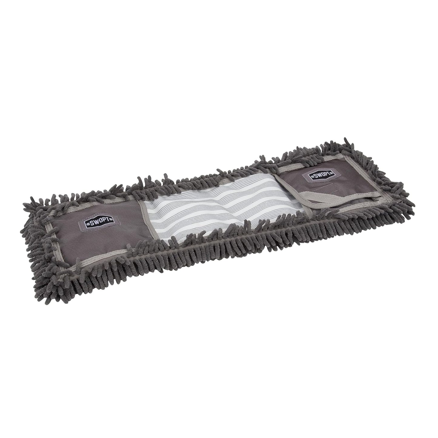 SWOPT 24” Microfiber Dust Mop Refill – Microfiber Cleaning Pads for Use on Wood, Laminate, Tile – Interchangeable with All SWOPT Cleaning Products for More Efficient Cleaning and Storage
