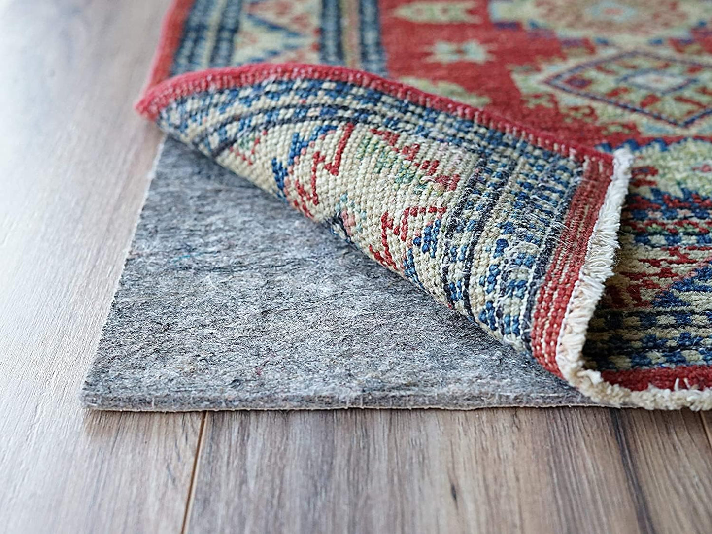 RUGPADUSA - Dual Surface - 9' Square - 1/4" Thick - Felt + Rubber - Non-Slip Backing Rug Pad - Safe for All Floors