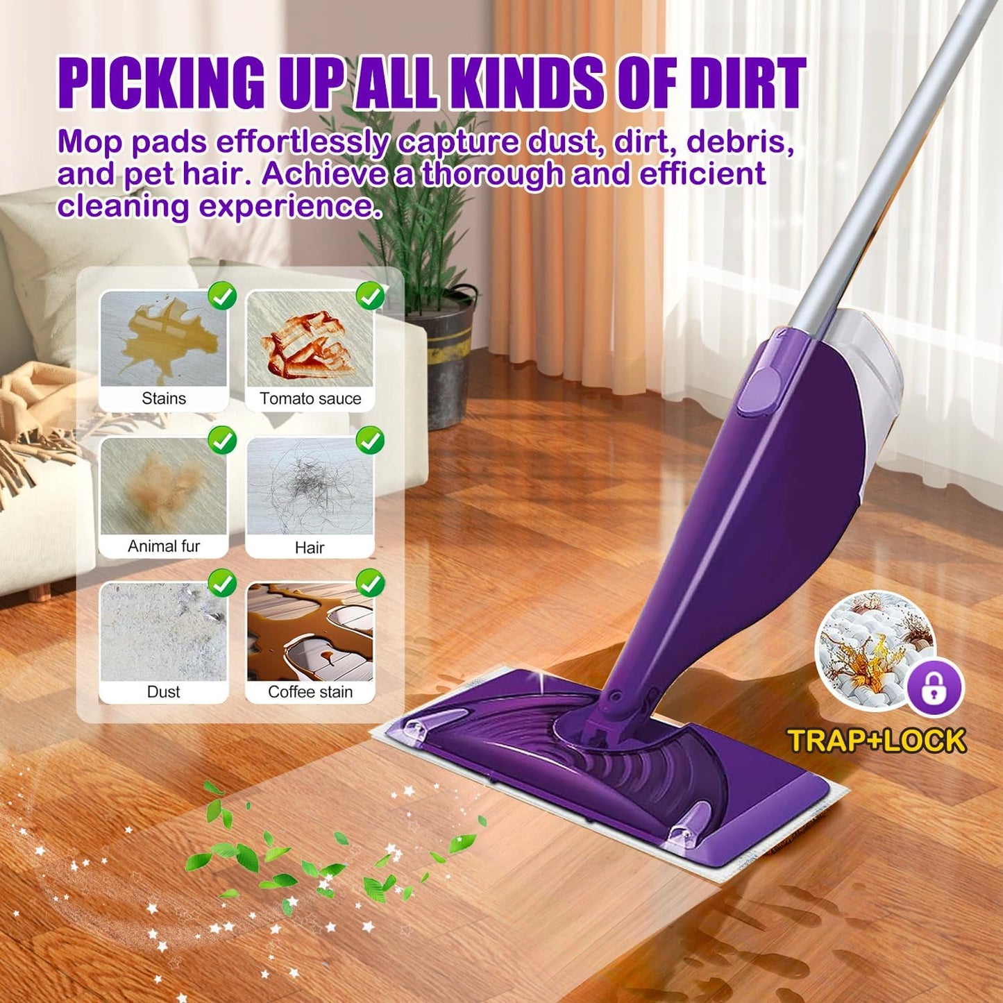 40 Pack Disposable Mop Pad Refills for Wet Jet Spray Mop Pads, Wet Jet Pads for All Purpose Multi-Surface Hardwood Floor Cleaning, 4 Layers Thickened Durable and Heavy Duty Absorbent