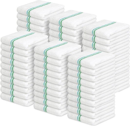 Avalon Towels Terry Bar Mop Towels (Value Pack of 60) Size 16"x19" – Absorbent and Durable, Multipurpose Cleaning Rags, Cotton Cleaning Cloths, Terry Cloth Rags, Reusable Shop Rag