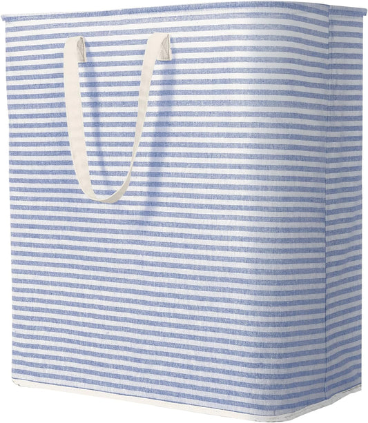 Lifewit Laundry Hamper Large Collapsible Laundry Basket, Freestanding Waterproof Clothes Hamper Storage with Easy Carry Handles for Clothes in Bedroom Bathroom College Dorm for Adults, Blue, 100L