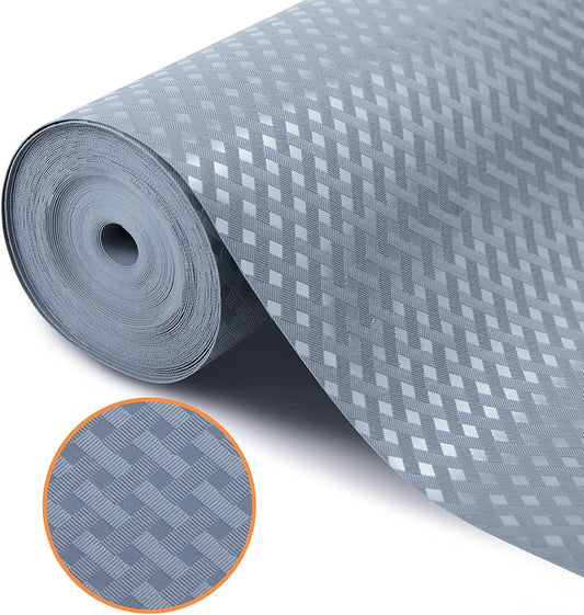 Shelf Liners for Kitchen Cabinets Refrigerator Liners Waterproof & Oil-Proof Kitchen Cupboard Liner Non-Slip Drawer Mats EVA Material Non Adhesive Fridge Mats for Shelves 11.8 x 118 Inches