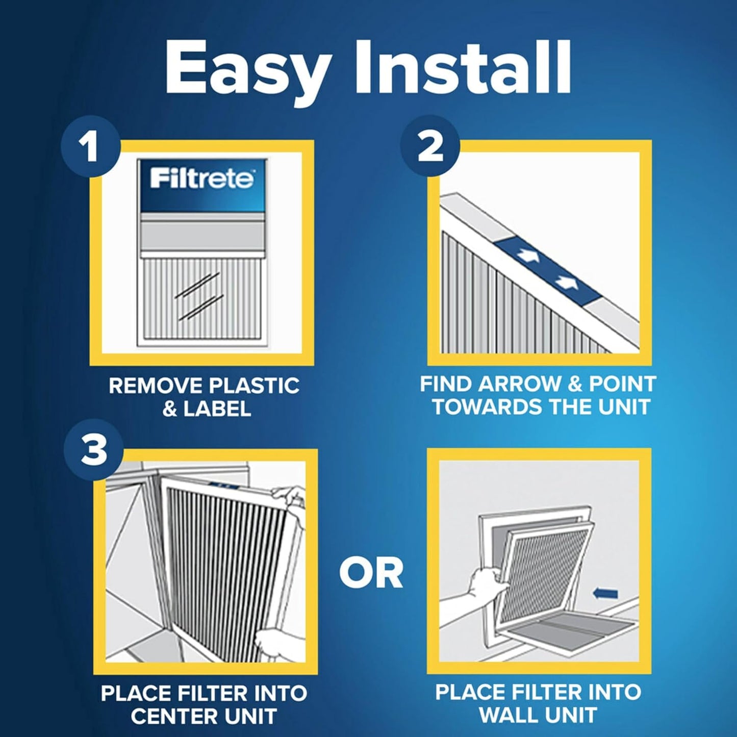 Filtrete 12x12x1 AC Furnace Air Filter, MERV 11, MPR 1000, Micro Allergen Defense, 3-Month Pleated 1-Inch Electrostatic Air Cleaning Filter, 6 Pack (Actual Size 11.81x11.81x0.81 in)