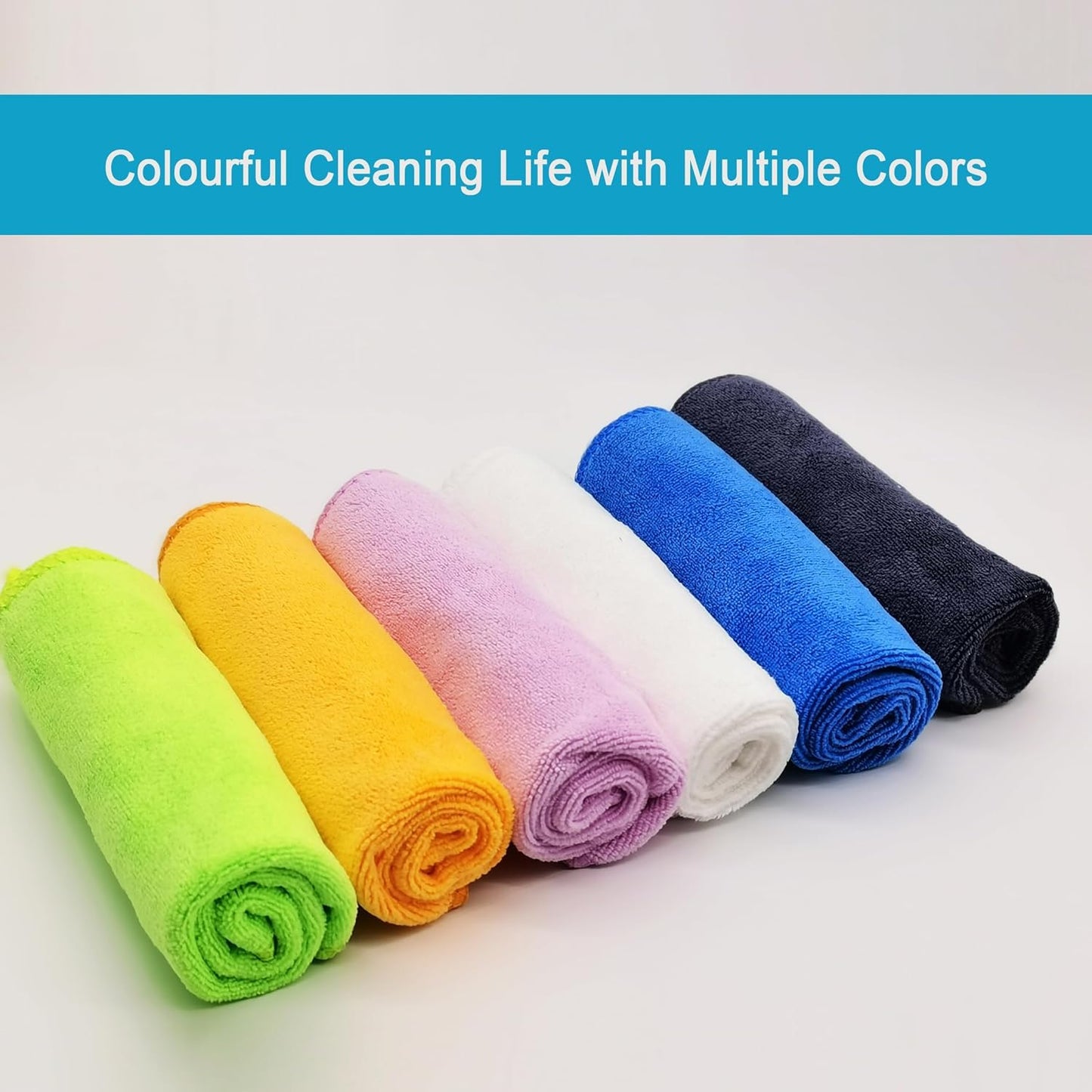 Microfiber Cleaning Cloth Ultra Absorbent & Soft Micro Fiber Cloth for Cleaning for House Kitchen Boat Microfiber Towels for Cars Window Cleaner (12"x12") Grey-6 Pack
