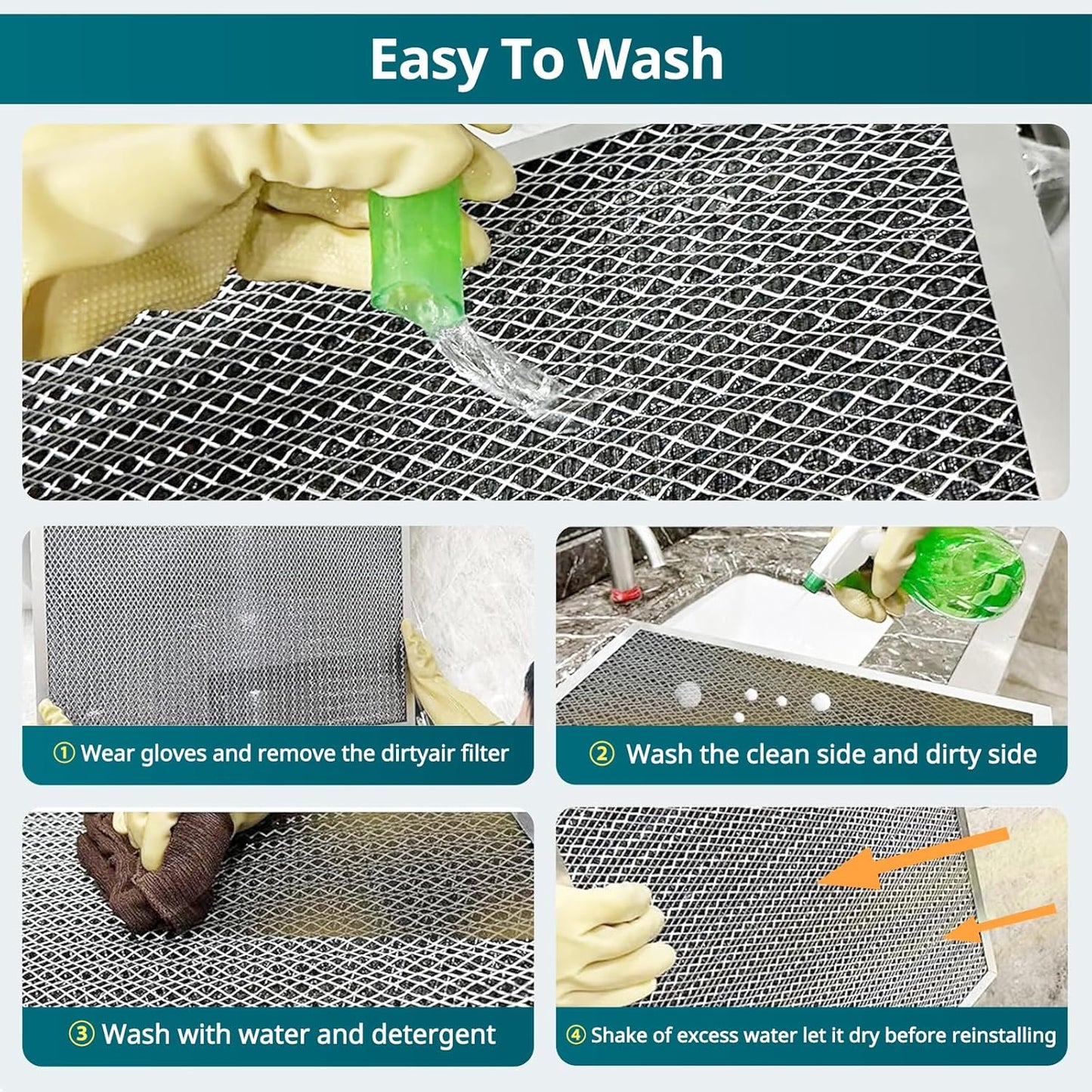 Torjim 20x30x1 Air Filter-MERV8, Washable & Reusable Electrostatic Air Filter, AC/HVAC Furnace Filter, Permanent Air Filter, Breathe Fresher, Easy Install