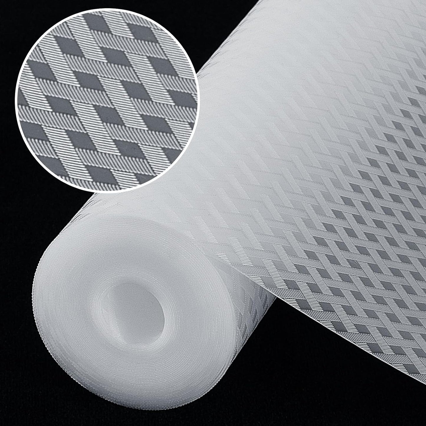Shelf Liners, Non-Adhesive Drawer Liner, Waterproof & Oil-Proof Kitchen Cabinet Cupboard Liner Plastic EVA Material BPA Free Fridge Liner Mats Paper Protector for Shelves (Clear/12in x 240in)