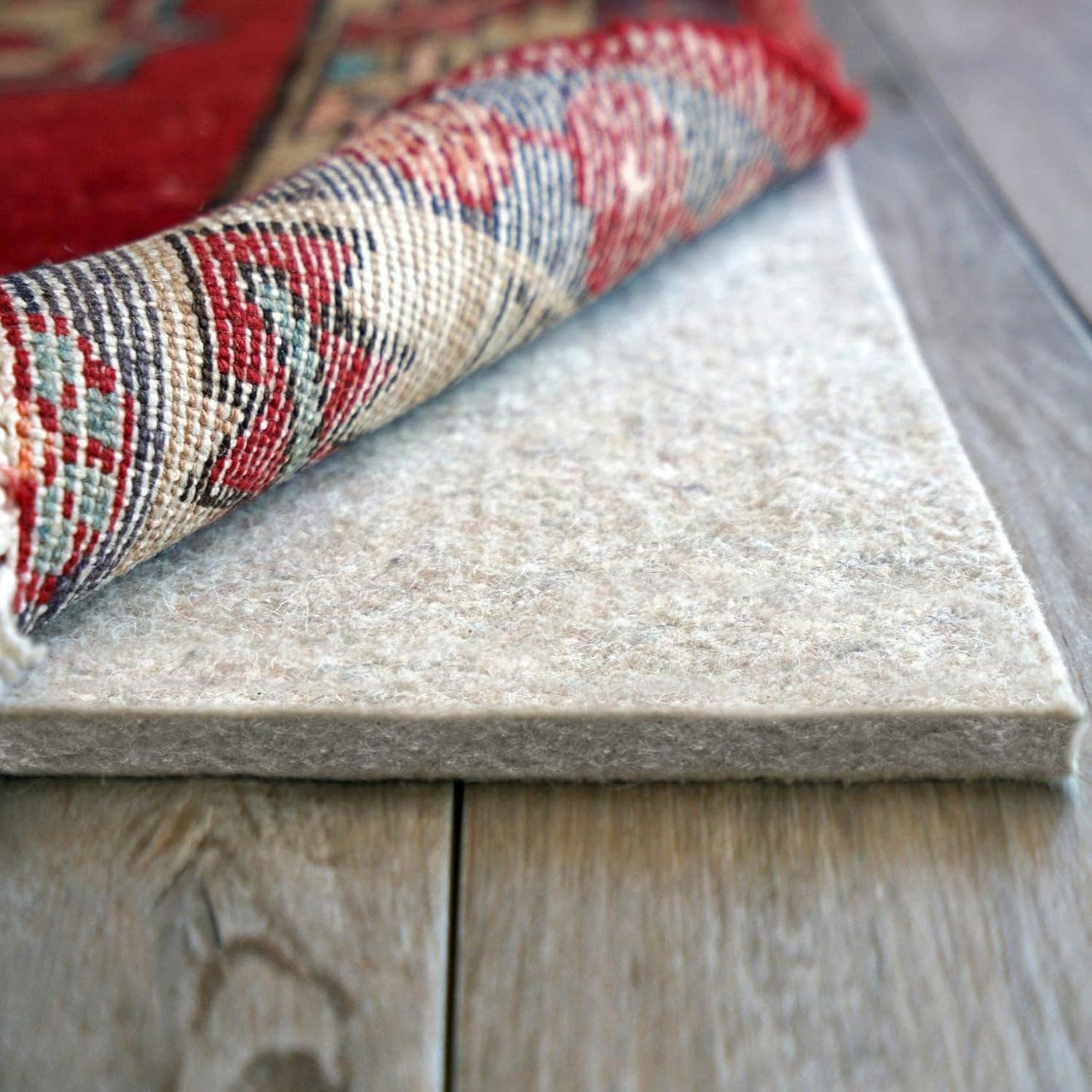 RUGPADUSA - Eco-Plush - 5'x8' - 1/2" Thick - 100% Felt - Luxurious Cushioned Rug Pad - Available in 3 Thicknesses, Many Custom Sizes