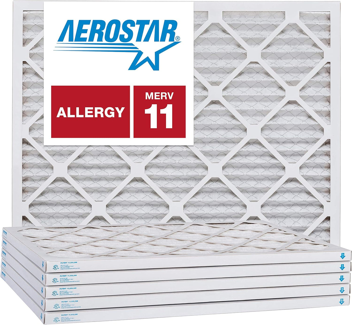Aerostar 12x16x1 MERV 11, Pleated Air Filter, 12x16x1, Box of 6, Made in the USA