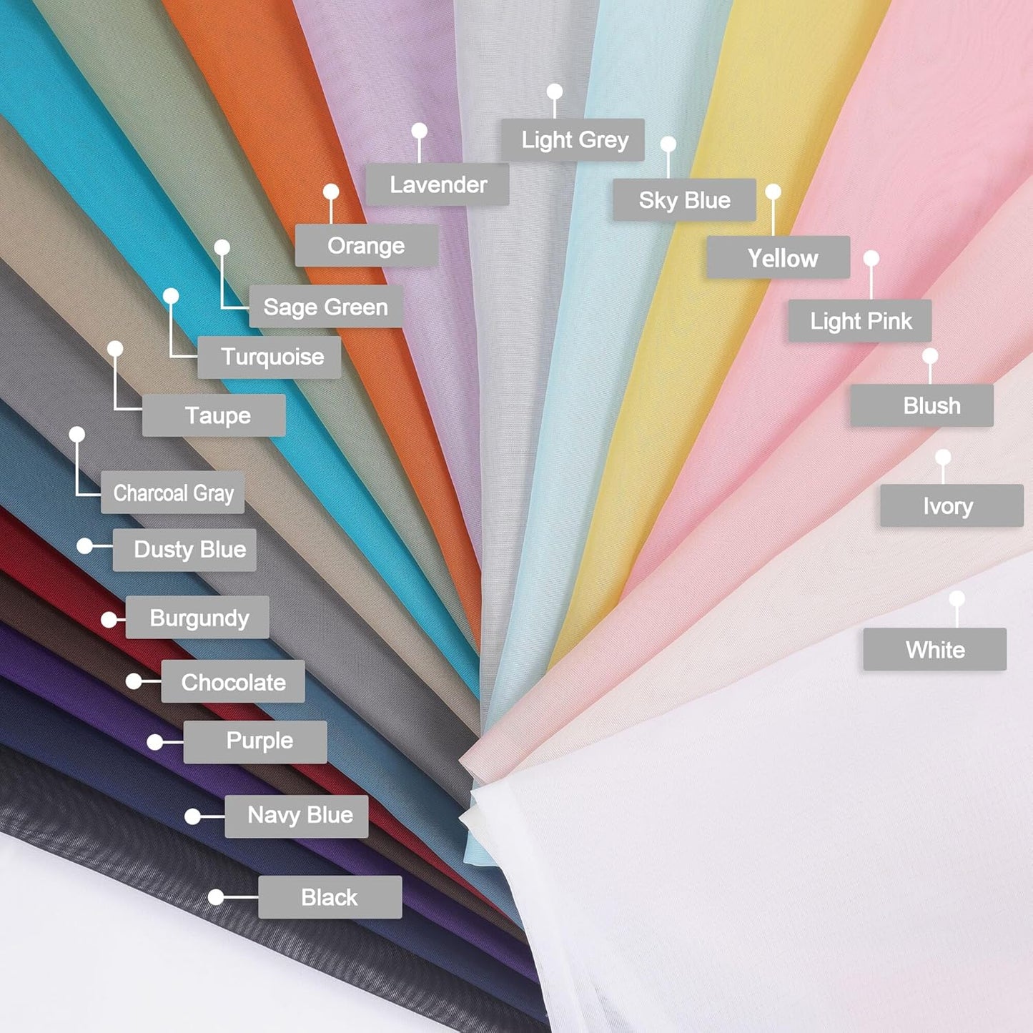 Chyhomenyc Sheer Cream Valances for Windows 2 Pack, Small Window Curtains for Living Room Bathroom Cafe Laundry Basement, Modern Top Dual Rod Pocket Voile Curtain, 42W x 18L inches, Cream