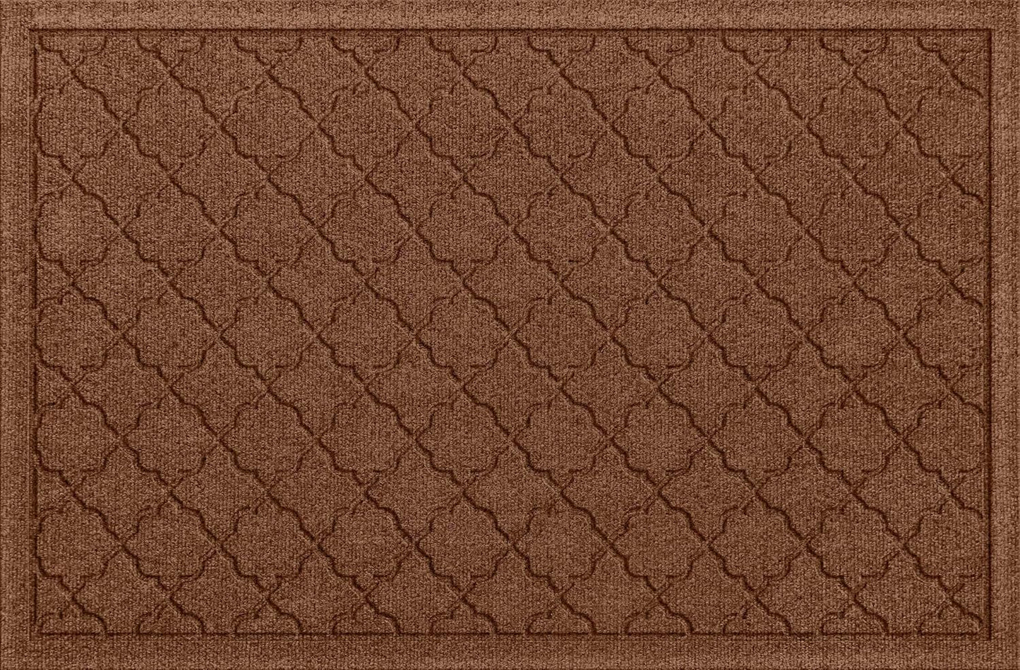 WaterHog Heavy Duty Doorway Mat, 2' x 3', Made in USA, Durable & Skid-Resistant Entryway Mat, Water-Trapping, Indoor/Outdoor Decorative Floor Covering, Cordova Collection, Dark Brown