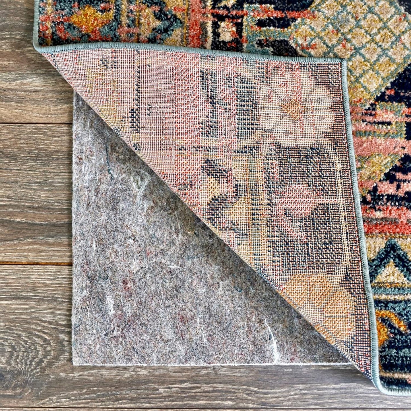 RUGPADUSA - Dual Surface - 6'x8' - 1/8" Thick - Felt + Rubber - Non-Slip Backing Rug Pad - Adds Low-Profile Comfort and Protection