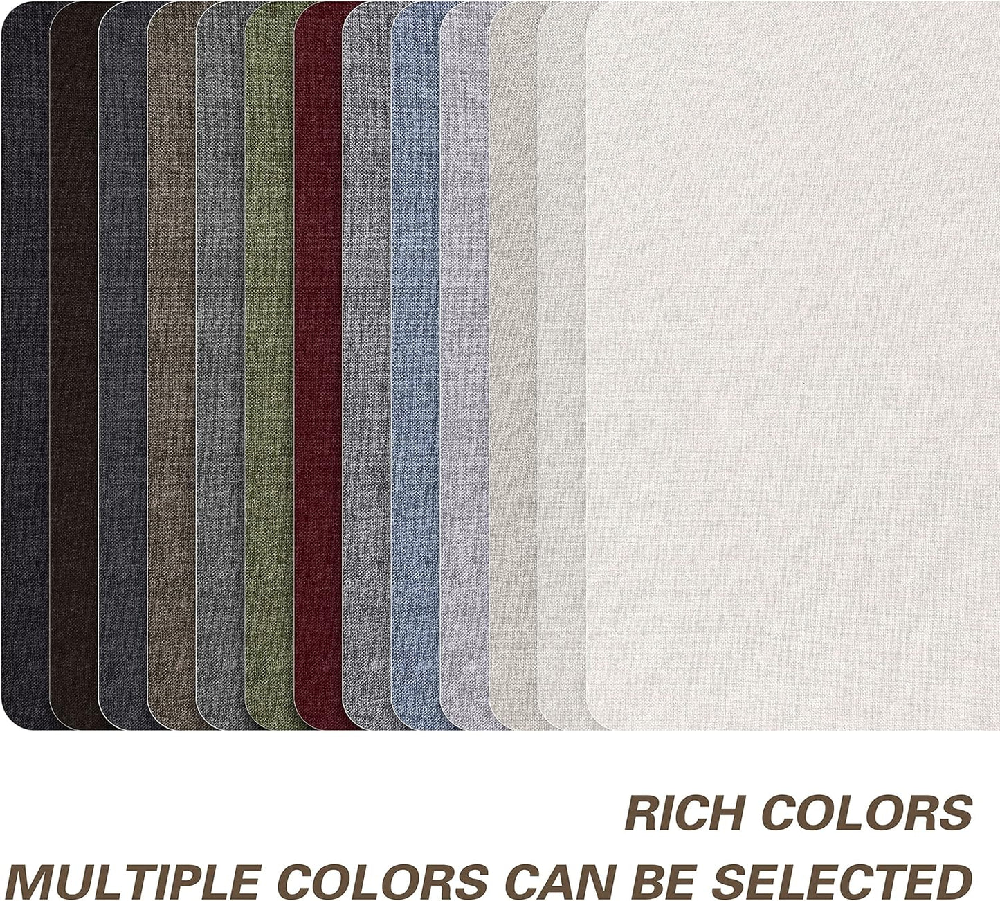 KING MOUNTAIN Fine Linen Repair Patches, Self-Adhesive Linen Fabric Patches, 8X11 inch 2 PCS, Multi Color, Can be Used for Linen Sofa Repair and Linen Clothes Repair(Dark Brown,8" x 11"-2PCS)